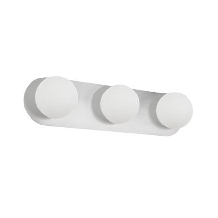 Dainolite Burlat 3 Light 25" Wide Vanity Strip White / Polished Chrome