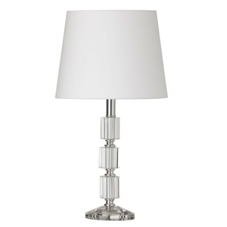 Dainolite Single Light 17" Tall Buffet Table Lamp with Crystal Accents Polished Chrome