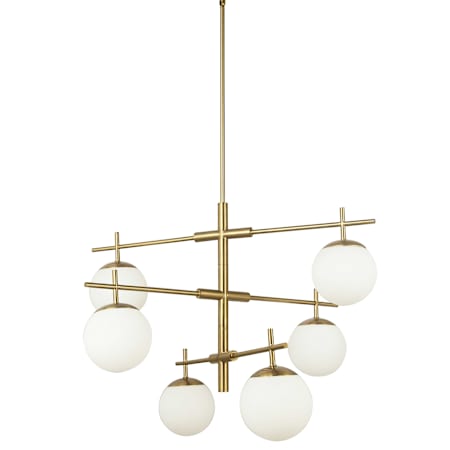 Dainolite Caelia 6 Light 30" Wide Sputnik Chandelier Aged Brass