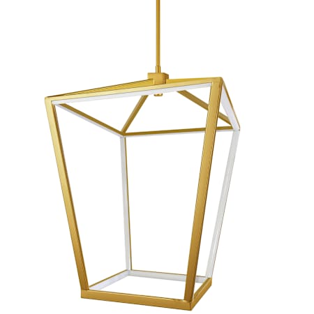Dainolite Cage 17" Wide LED Pendant Aged Brass