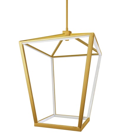Dainolite Cage 17" Wide LED Pendant Aged Brass
