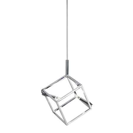 Dainolite Cubo 2 Light 7" Wide LED Mini Pendant Polished Chrome