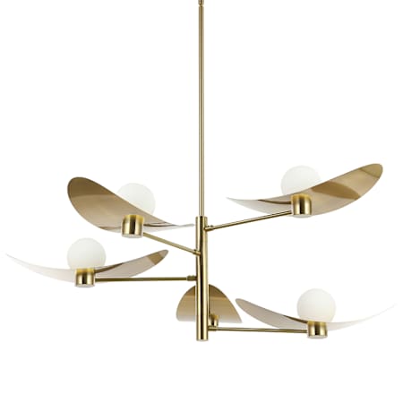 Dainolite Christobel 5 Light 40" Wide Chandelier Aged Brass