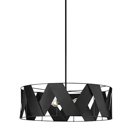 Dainolite Cardano 4 Light 30" Wide Pendant Matte Black / Black