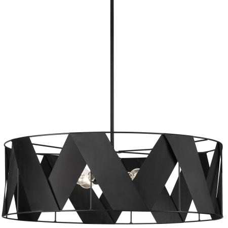 Dainolite Cardano 4 Light 30" Wide Pendant Matte Black / Black