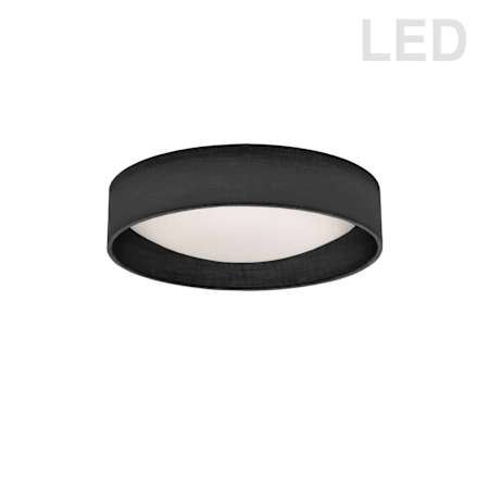 Dainolite Corinne 11" Wide LED Flush Mount Drum Ceiling Fixture Black