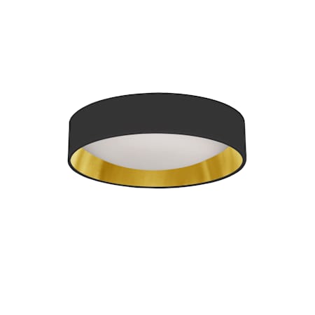 Dainolite Corinne 11" Wide LED Flush Mount Drum Ceiling Fixture Black / Gold / White