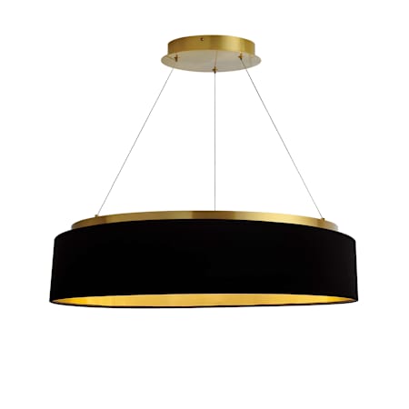 Dainolite Circulo 26" Wide LED Drum Chandelier Aged Brass / Black