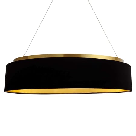 Dainolite Circulo 26" Wide LED Ring Chandelier Aged Brass / Black