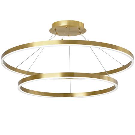 Dainolite Circulo 2 Light 32" Wide LED Pendant Aged Brass