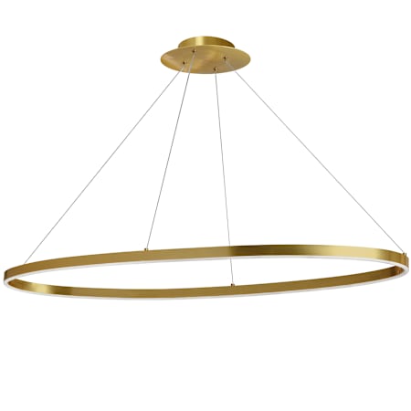 Dainolite Circulo 44" Wide LED Oval Ring Chandelier Aged Brass