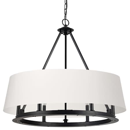 Dainolite Colby 6 Light 29" Wide Ring Chandelier Matte Black
