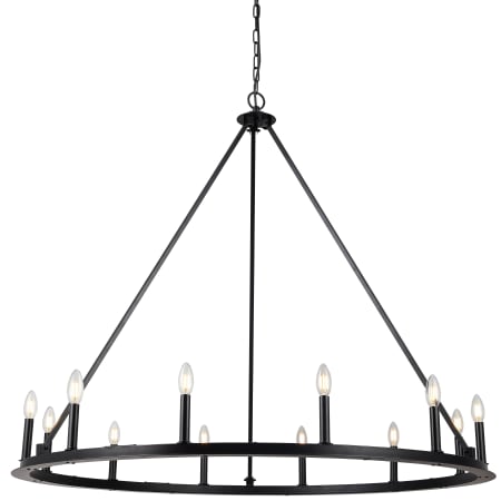 Dainolite Colby 12 Light 48" Wide Chandelier Matte Black