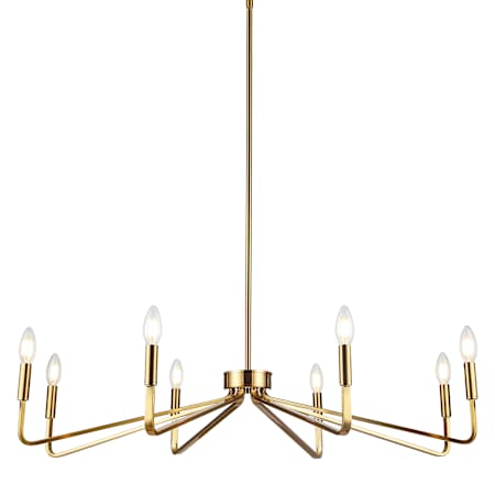 Dainolite Clayton 8 Light 38" Wide Chandelier Aged Brass