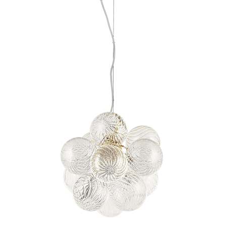 Dainolite Charlize 3 Light 14" Wide Multi Light Pendant Aged Brass / Clear