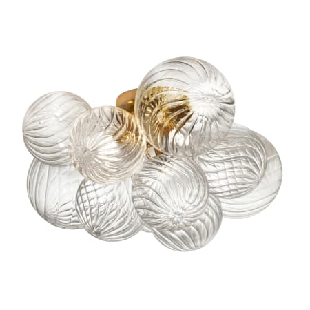 Dainolite Charlize 3 Light 15" Wide Semi-Flush Ceiling Fixture Clear / Aged Brass