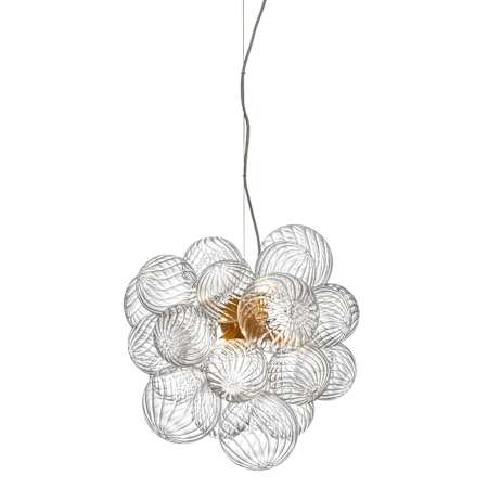 Dainolite Charlize 6 Light 20" Wide Pendant Clear / Aged Brass