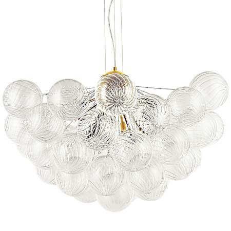 Dainolite Charlize 12 Light 36" Wide Chandelier Aged Brass / Clear