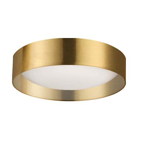 Dainolite Carmen 11" Wide LED Flush Mount Drum Ceiling Fixture Aged Brass / White