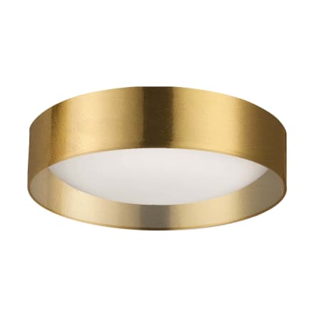 Dainolite Carmen 11" Wide LED Flush Mount Drum Ceiling Fixture Aged Brass / White