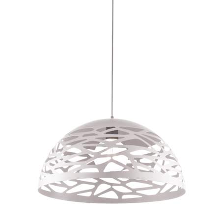 Dainolite Coral Single Light 16" Wide Pendant with Cutout Shade Matte White