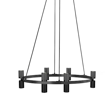 Dainolite Cerelia 12 Light 36" Wide Ring Chandelier Matte Black