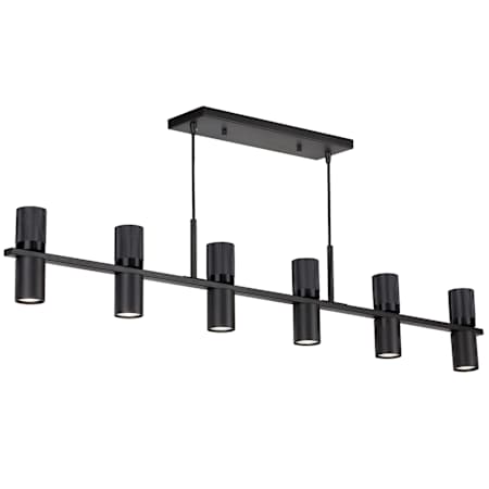 Dainolite Cerelia 12 Light 48" Wide Linear Chandelier Matte Black