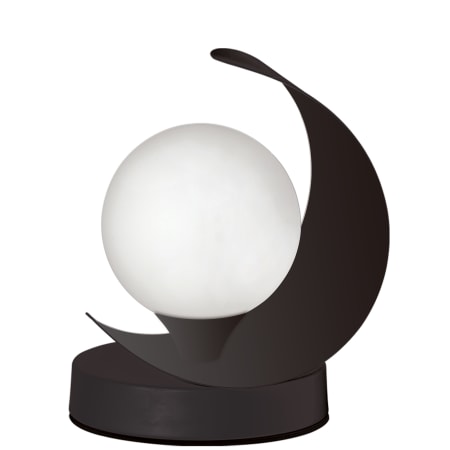 Dainolite Crescent 7" Tall Accent Table Lamp Matte Black