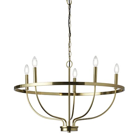 Dainolite Cesar 5 Light 29" Wide Chandelier Aged Brass