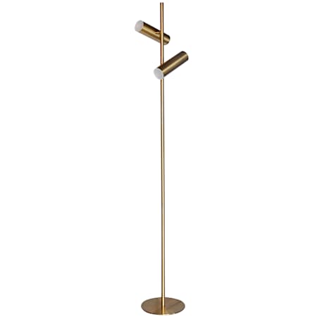 Dainolite Constance 2 Light 62" Tall LED Spotlight Floor Lamp Aged Brass