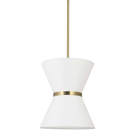 Dainolite Caterine 12" Wide Pendant Aged Brass / Gold / White