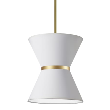 Dainolite Caterine 12" Wide Pendant Aged Brass / Gold / White