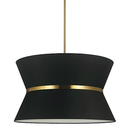Dainolite Caterine 4 Light 24" Wide Pendant Aged Brass / Black