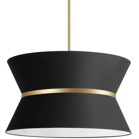 Dainolite Caterine 4 Light 24" Wide Pendant Aged Brass / Black