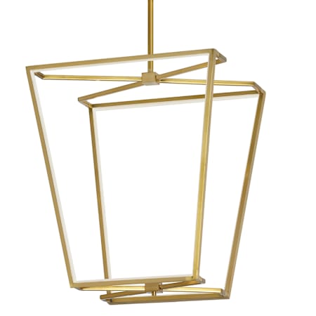 Dainolite Curant 21" Wide LED Pendant Aged Brass