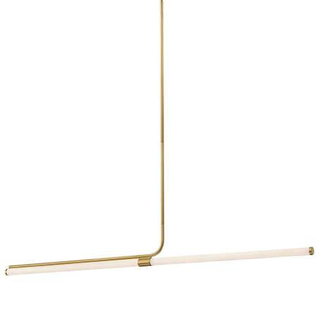 Dainolite Corvette 48" Wide LED Linear Pendant Aged Brass