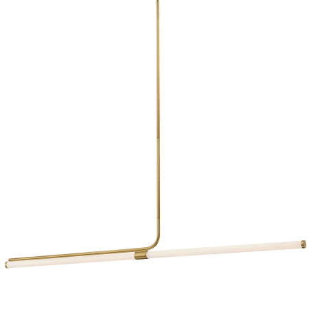 Dainolite Corvette 48" Wide LED Linear Pendant Aged Brass