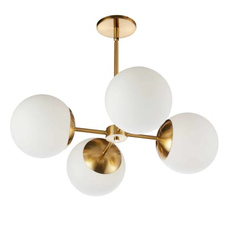 Dainolite Dayana 4 Light 24" Wide Chandelier Aged Brass