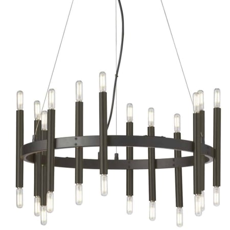 Dainolite Derry 24 Light 24" Wide Ring Chandelier Matte Black