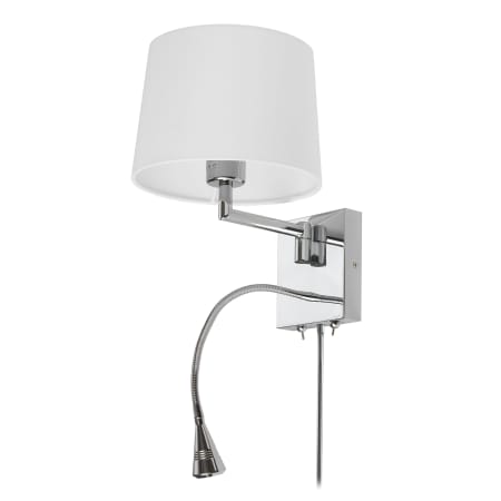 Dainolite Single Light 12" Tall Wall Sconce Polished Chrome