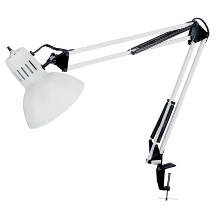 Dainolite 1 Light Desk Lamp White with Black Accents