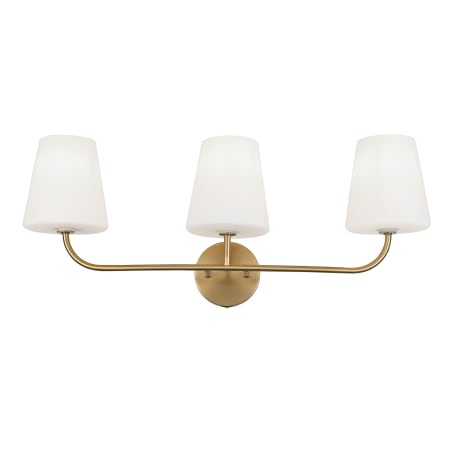Dainolite Eleanor 3 Light 26" Wide Vanity Light Aged Brass