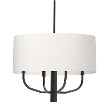 Dainolite Eleanor 4 Light 22" Wide Drum Chandelier Black / White