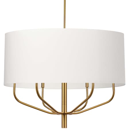 Dainolite Eleanor 6 Light 30" Wide Drum Chandelier White / Aged Brass