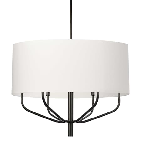 Dainolite Eleanor 6 Light 30" Wide Drum Chandelier White / Black