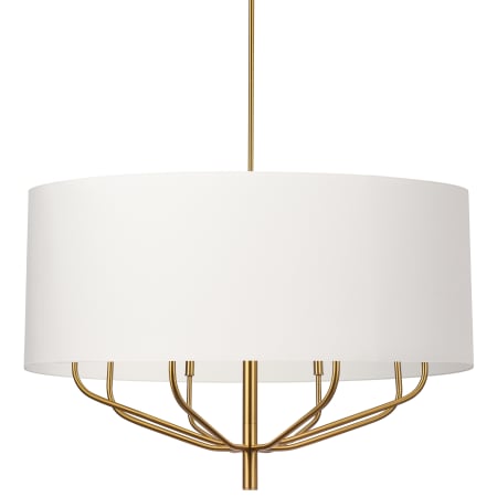Dainolite Eleanor 8 Light 38" Wide Drum Chandelier Aged Brass / White