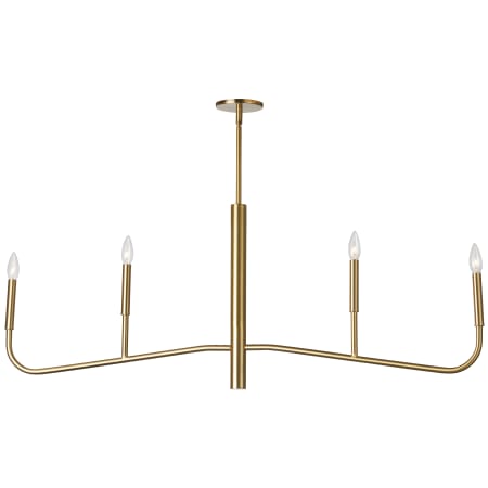 Dainolite Eleanor 4 Light 48" Wide Taper Candle Linear Chandelier Aged Brass