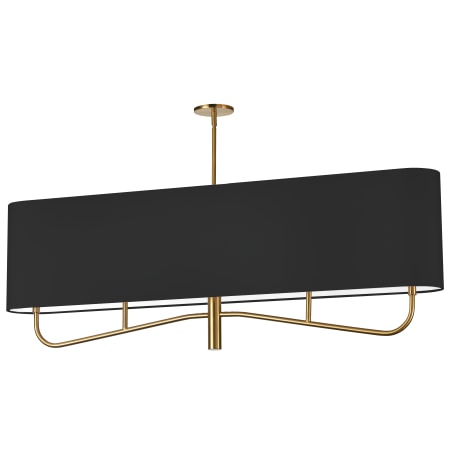 Dainolite Eleanor 4 Light 54" Wide Linear Chandelier Aged Brass