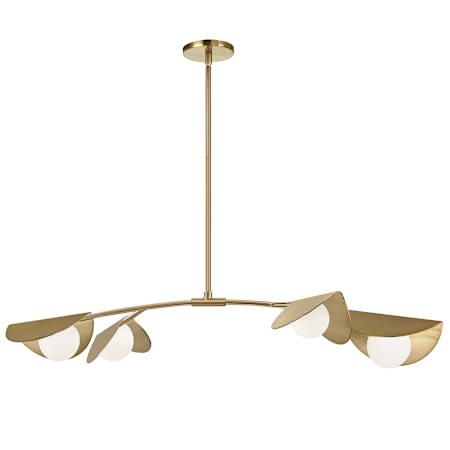 Dainolite Emma 4 Light 41" Wide Linear Pendant Aged Brass
