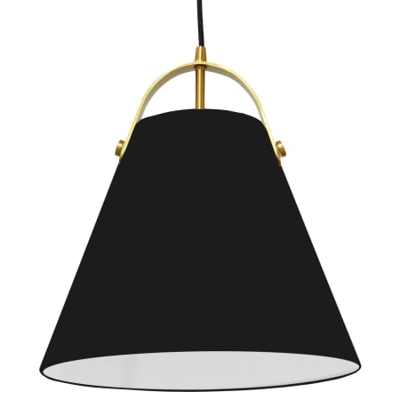 Dainolite Emperor 13" Wide Pendant Aged Brass / Black